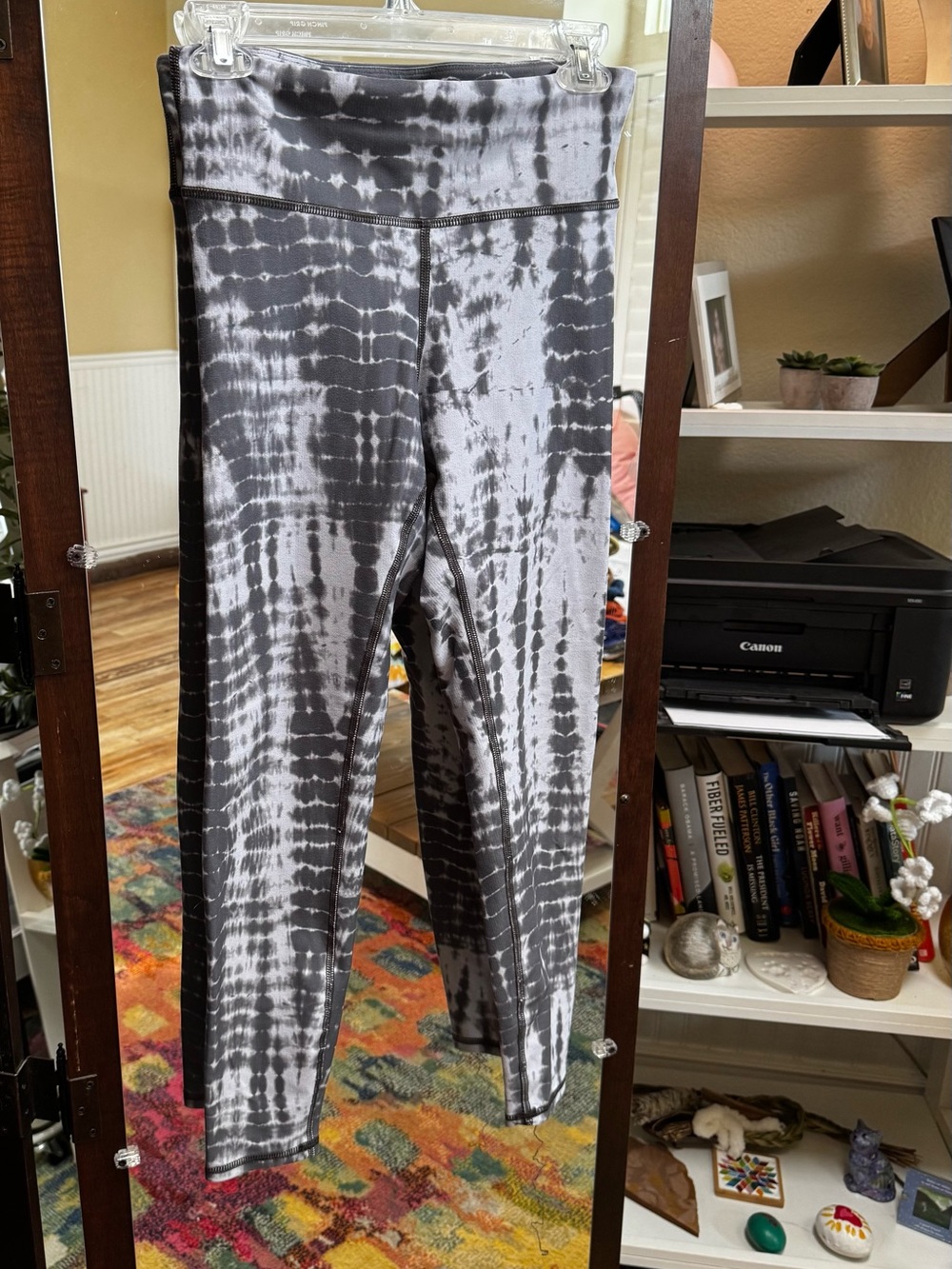 Savvi, Grey/White Xray wide waisted leggings, Medium